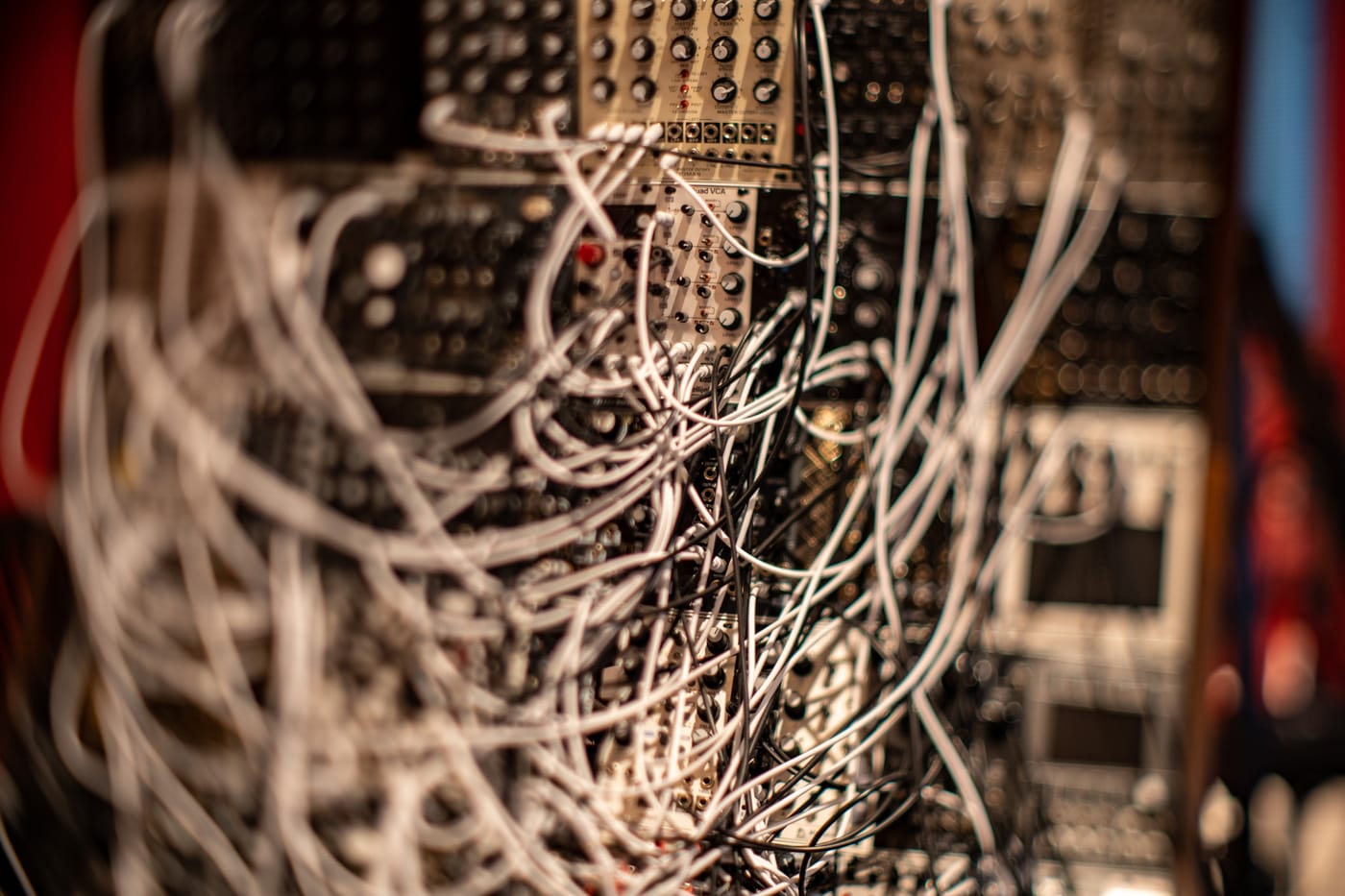 Eurorack Modular Synthesizer Closeup