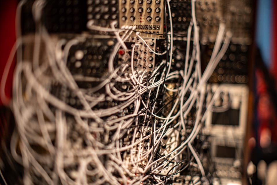 Eurorack Modular Synthesizer Closeup