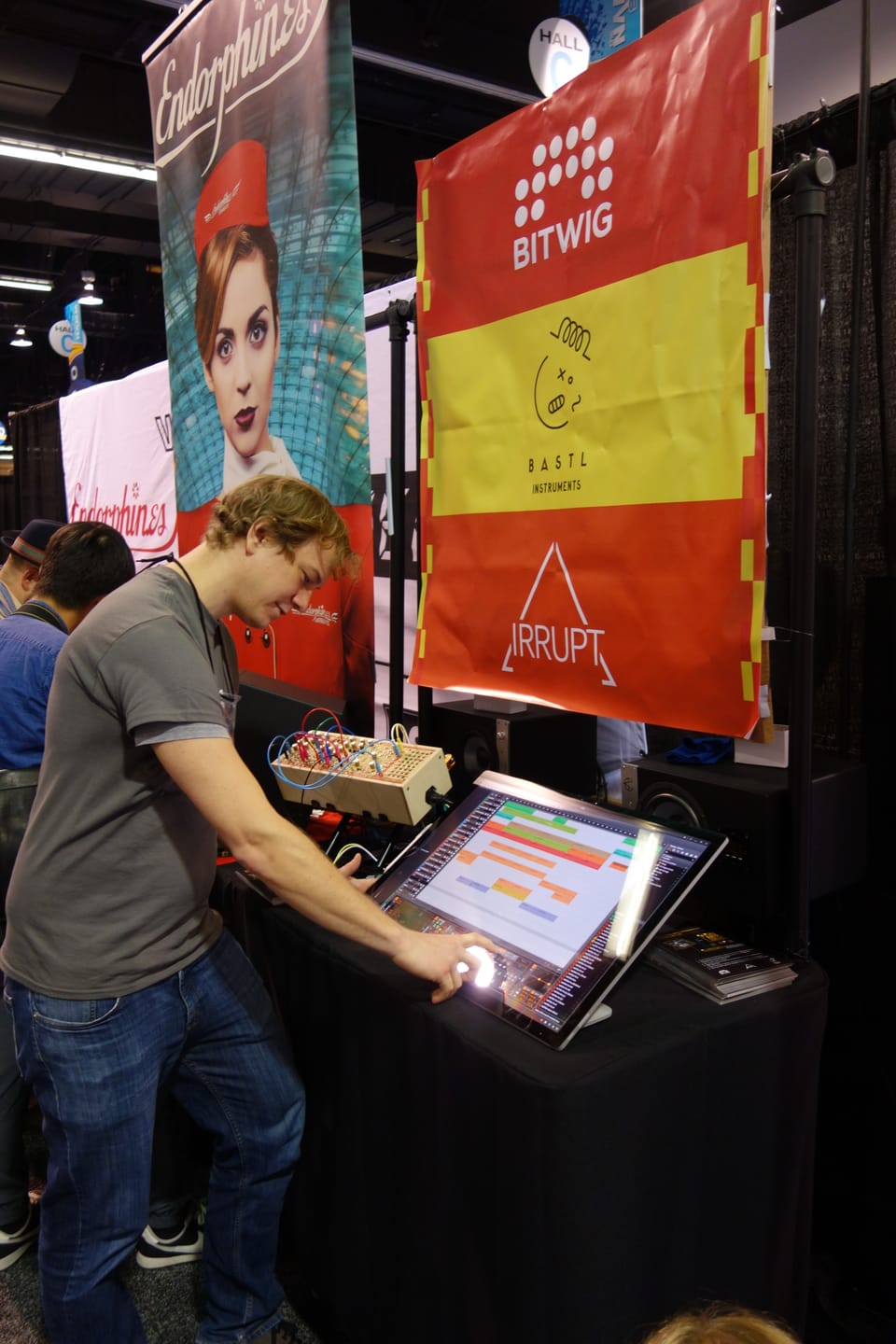 Bitwig Studio (DAW), Bastl Instruments modular synthesizer, IRRUPT-Audio, EVE Audio SC207 - 2017 NAMM Show (2017-01-19 1